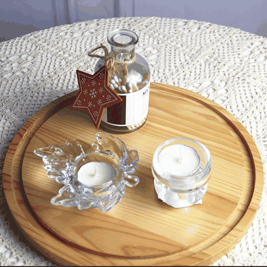 New Style Clear Crystal Glass Tea Light Holder and Candle Holders ZT341