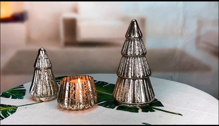 Christmas candle jar